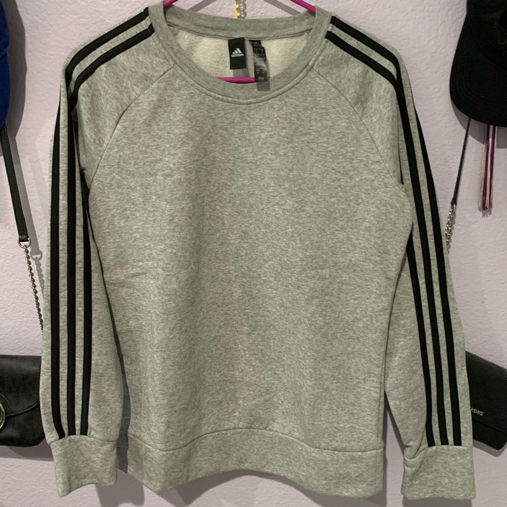 Adidas 3 stripe crew neck